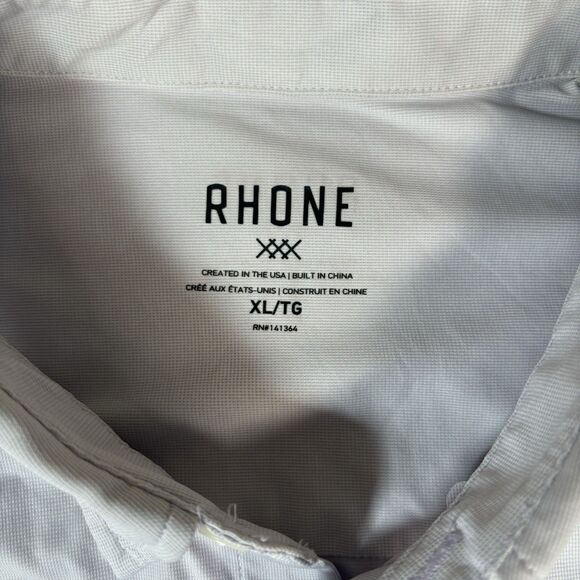 Rhone Commuter Dress Shirt Mens XL Pink Button Up Long Sleeve Style 100202 Golf - Picture 2 of 12